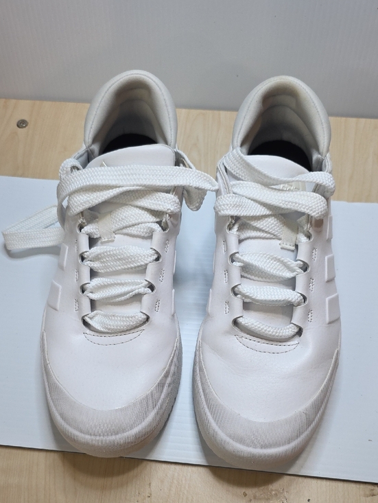 adidas Shoes - adidas COURT FUNK WOMENS White/ chatreuse Low-Top Leather Sneakers Size 10w